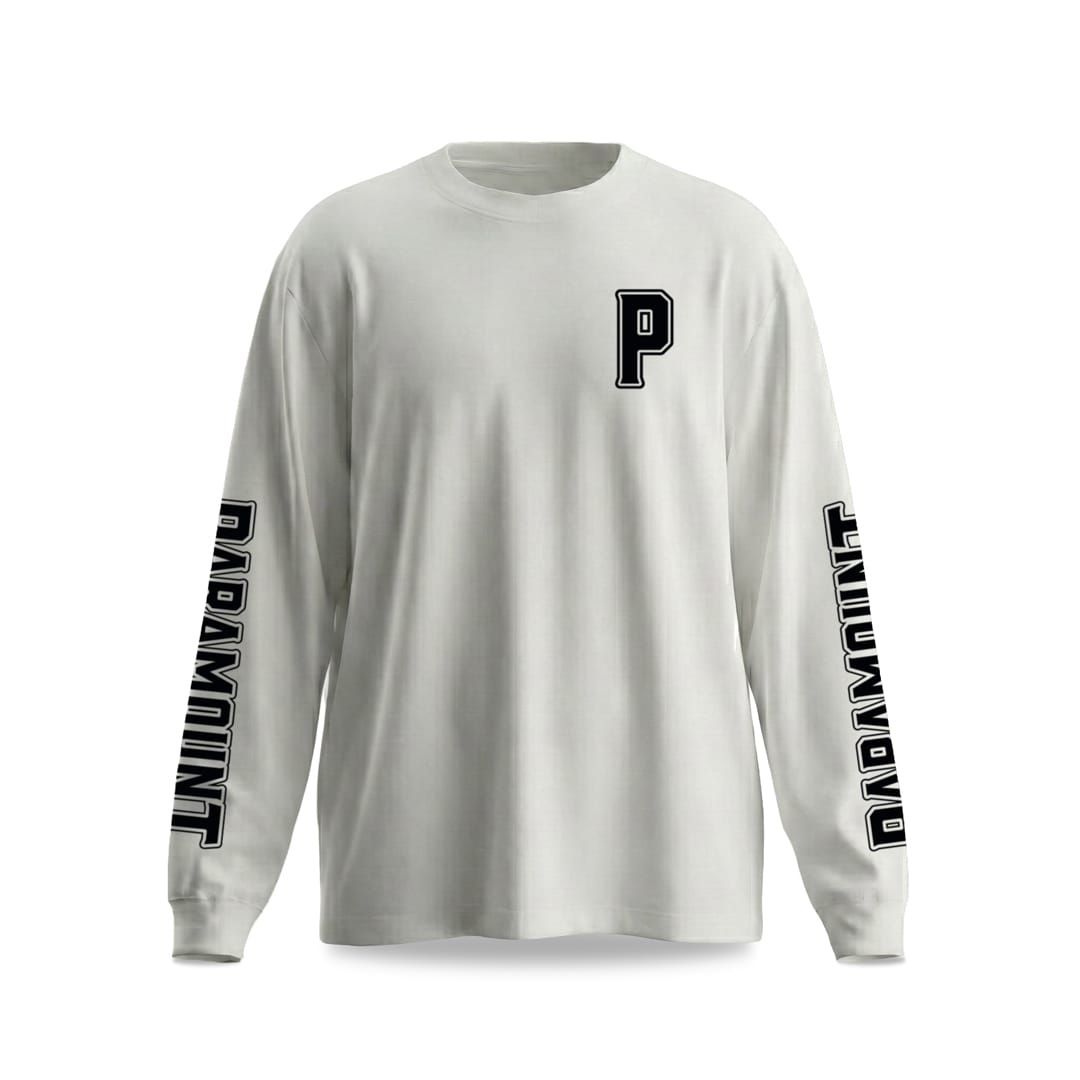 Capital_P_White_Front.jpg Capital P Long Sleeve-White - Image 1