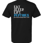 Eat. Sleep. Lift. Peptides. T-Shirt – Black