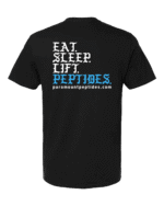 Eat. Sleep. Lift. Peptides. T-Shirt – Black