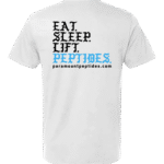 Eat. Sleep. Lift. Peptides. T-Shirt – White